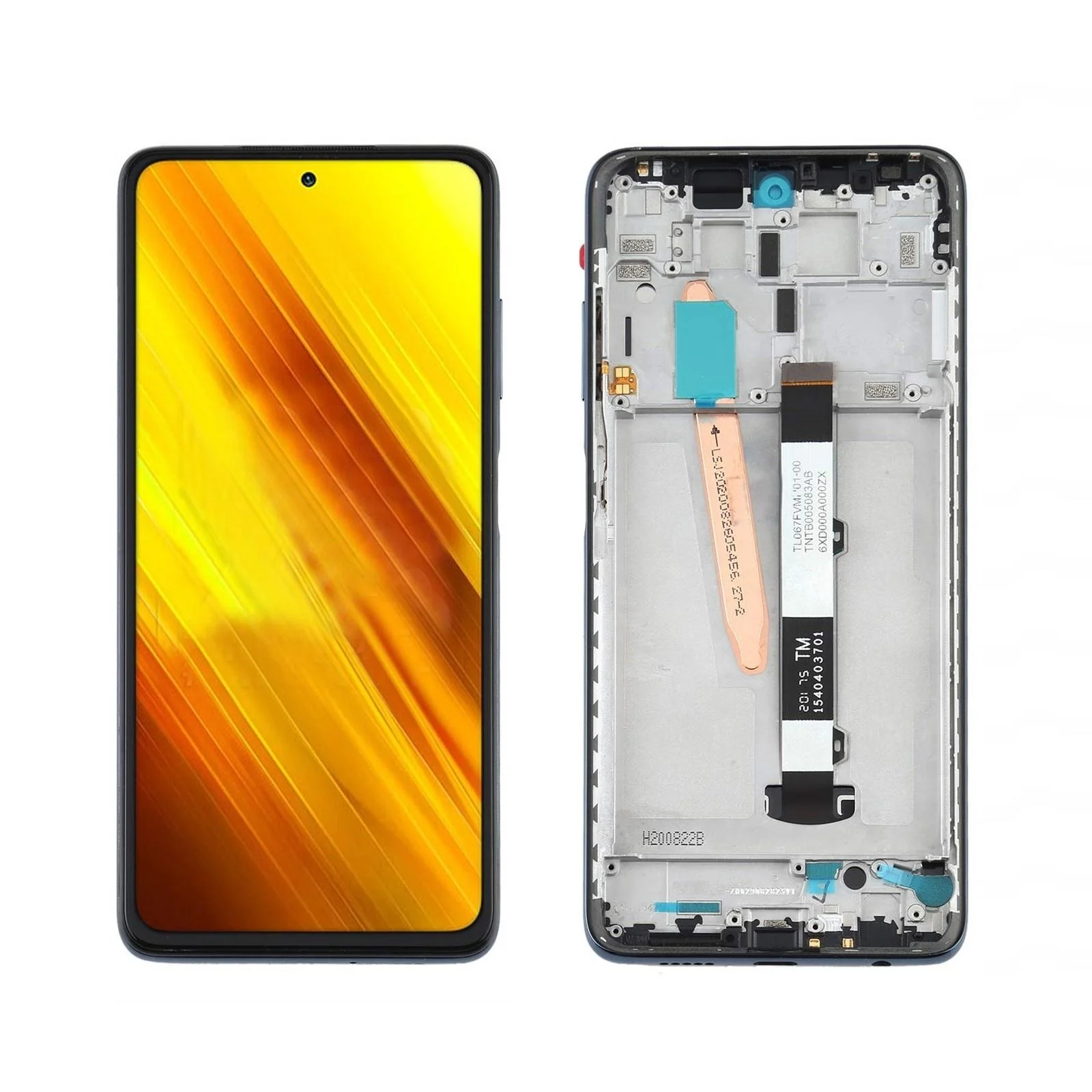 Xiaomi Poco X3 Çıtalı Ekran Dokunmatik Siyah