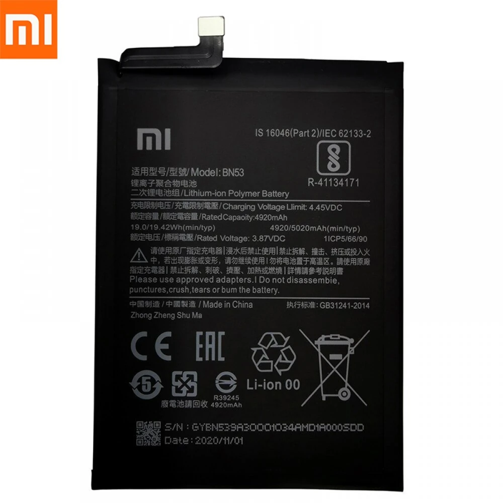 Xiaomi Redmi Note 9 Pro Batarya Pil Orjinal