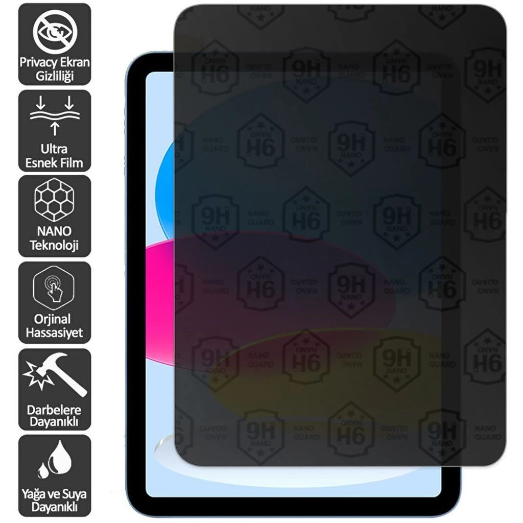 Apple iPad 10. Nesil A2757 Hayalet Cam Nano Kırılmaz Ekran Koruyucu