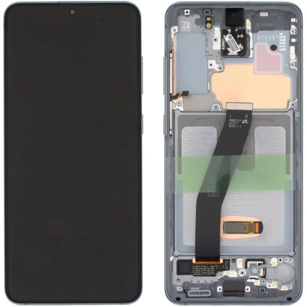 Samsung Galaxy S20 SM-G980 Lcd Ekran Dokunmatik Çıtalı Gri
