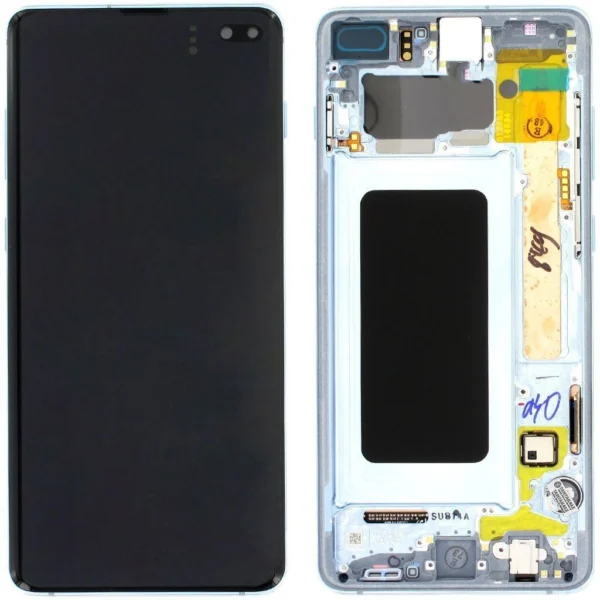 Samsung Galaxy S10 Plus SM-G975F Lcd Ekran Dokunmatik Çıtalı Mavi