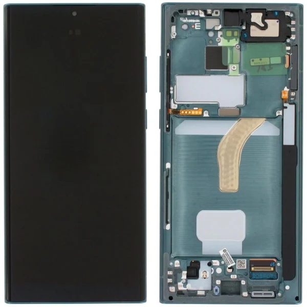 Samsung Galaxy S22 Ultra SM-S908 Lcd Ekran Dokunmatik Çıtalı Yeşil