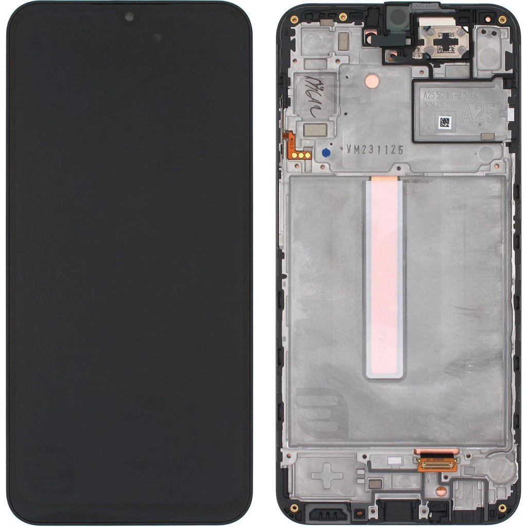 Samsung Galaxy A25 5G SM-A256 Lcd Ekran Dokunmatik Çıtalı Siyah
