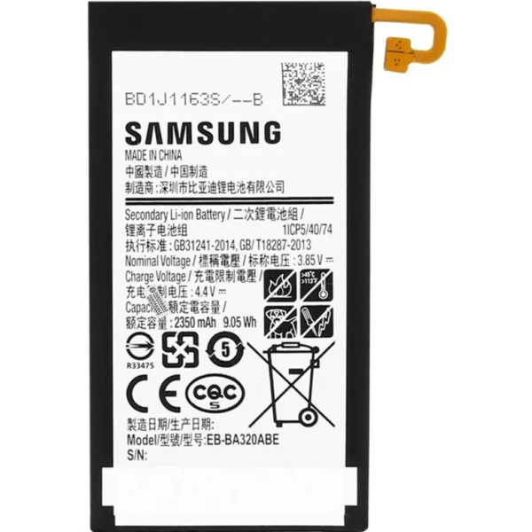 Samsung Galaxy A3 2017 SM-A320 Batarya Pil – Orijinal
