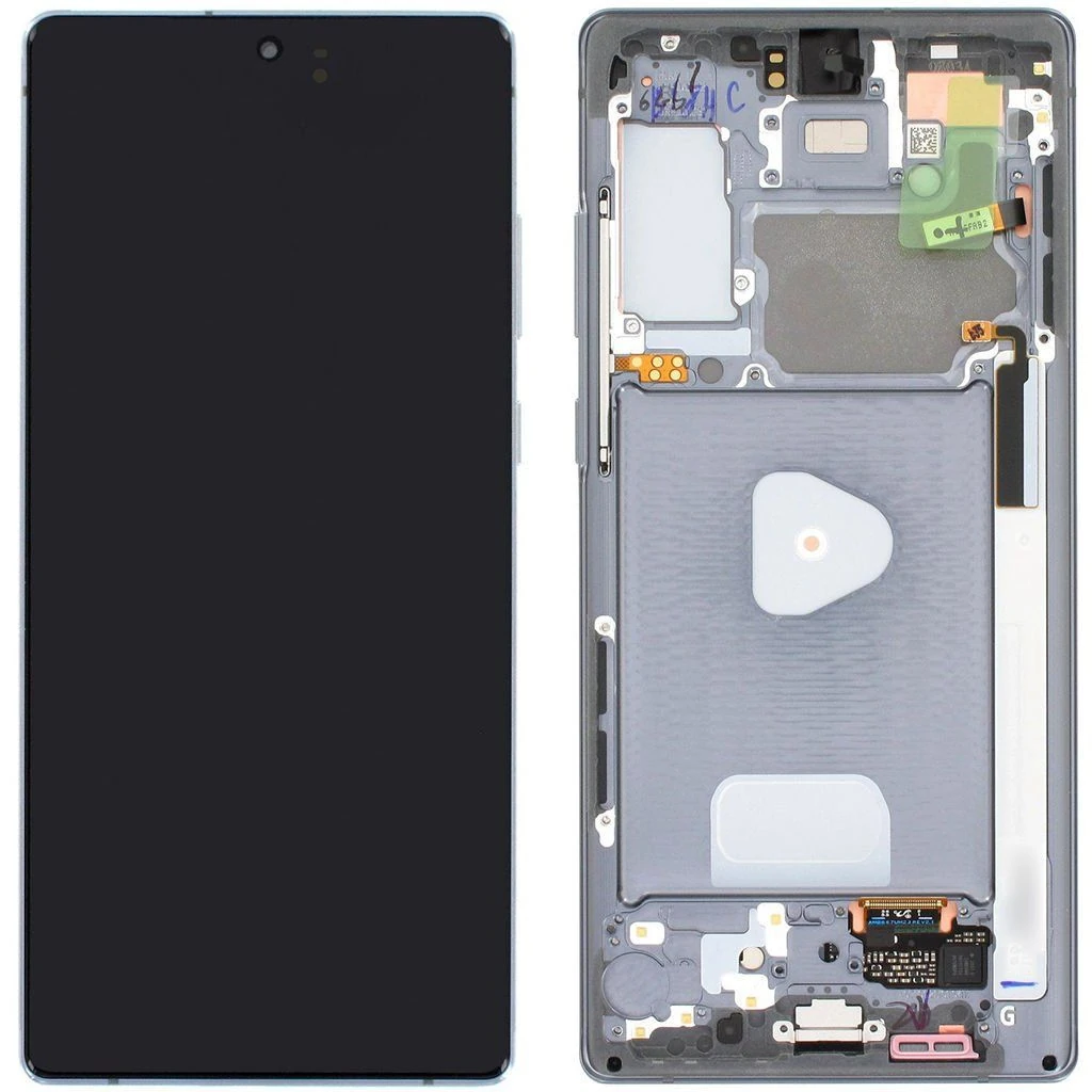 Samsung Galaxy Note 20 5G SM-N981 Lcd Ekran Dokunmatik Çıtalı Gri