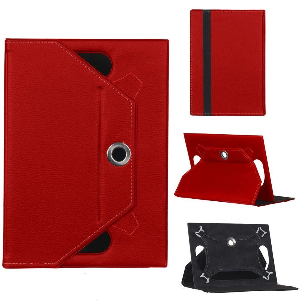 Vorcom S8 Classic Universal Standlı Tablet Kılıfı Kırmızı