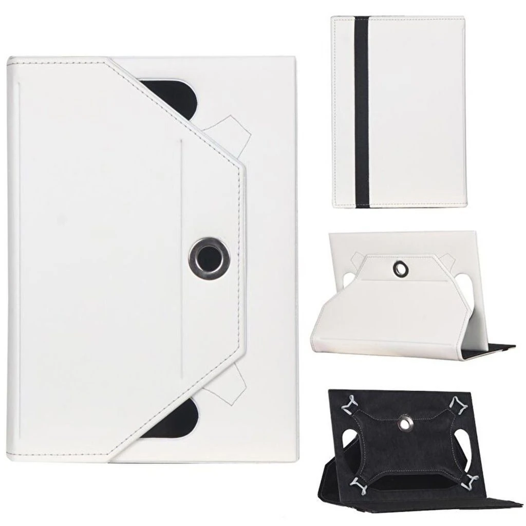 Vorcom S8 Classic Universal Standlı Tablet Kılıfı Beyaz