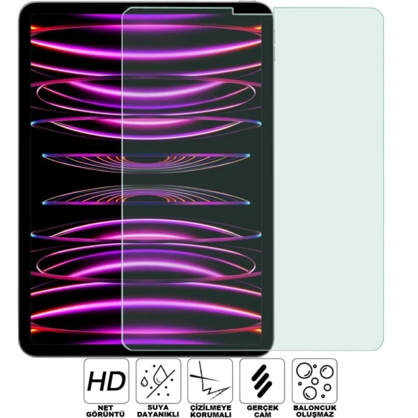 Apple İpad 8.Nesil MYL92TU/A Ekran Koruyucu Tempered Kırılmaz Cam