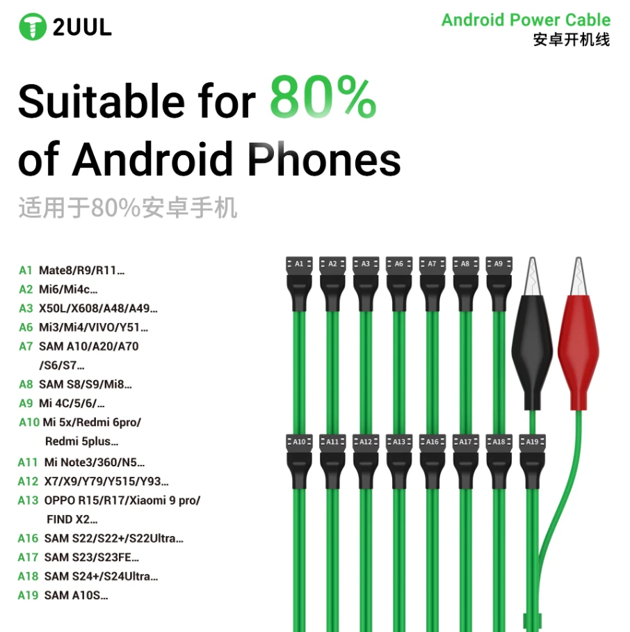2uul PW04 Android Pil Test Kablosu – Android DC Power Test Kablosu