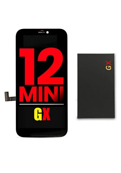 Apple iPhone 12 Mini Uyumlu Lcd Ekran Dokunmatik Siyah Lcd Oled Gx