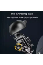 Otomatik Tuşlu Şapkalı Motorsiklet Bisiklet Telefon Tutacağı Ayna ve Gidon Bağlantılı - Görsel 7