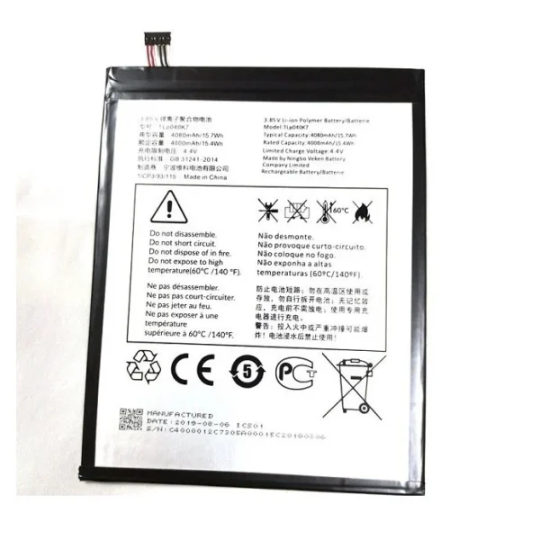 Alcatel 3T 8 9027F 9027W TLp040K7 Tablet Batarya – Pil