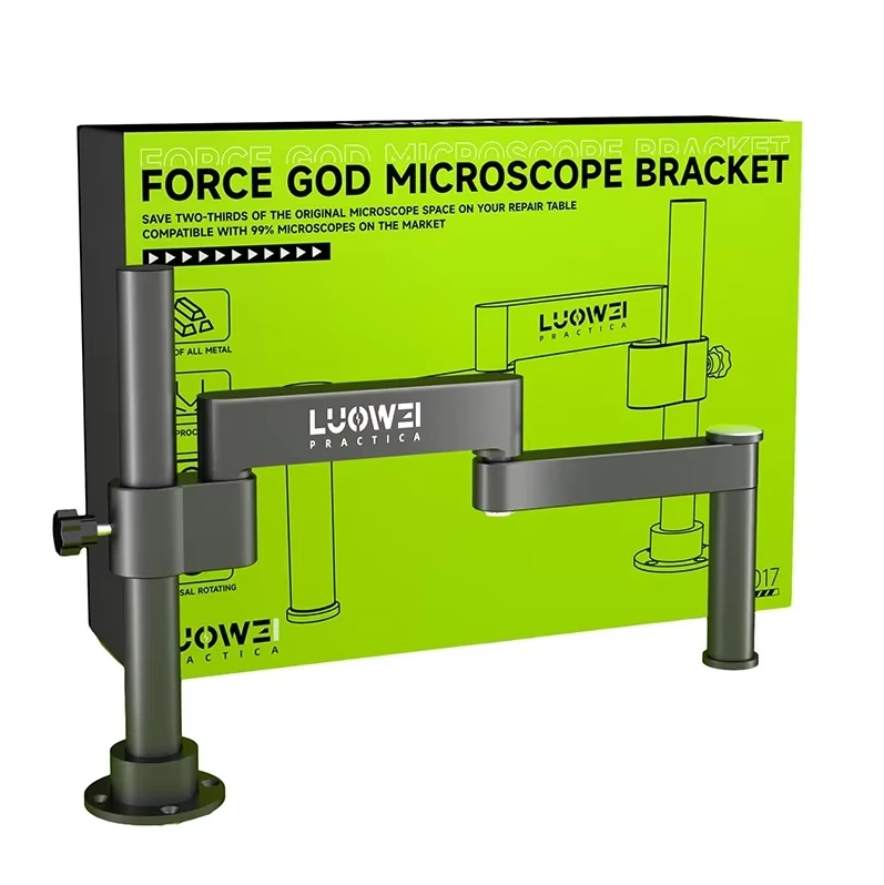 Luowei LW-017 360° Dönebilen Katlanabilir Kaldırma Özellikli Mikroskop Üniversal Metal Braket Kolu