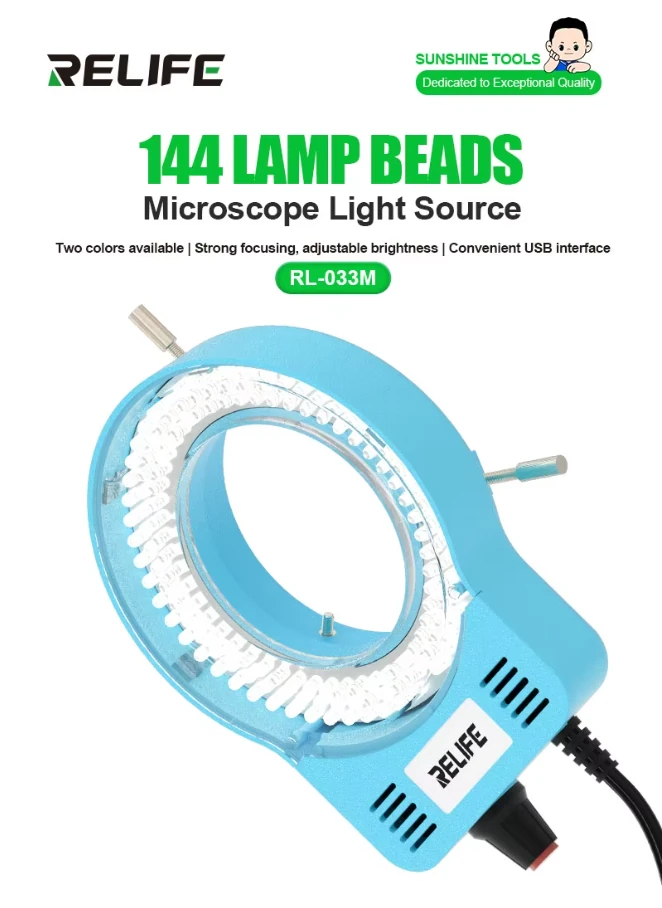 Relife RL-033M 144 Ledli Yüksek Parlaklık Ayarlanabilir Mikroskop Işığı