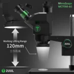 2uul MicroScope MC7060-A1 7-60X Senkron Zoomlu Trinoküler Mikroskop, PCB Mikro İşlemleri İçin - Görsel 5