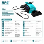 RF-4 RF-H7 Sıcak Hava ve Havya İstasyonu Makinesi Dijital Dokunmatik Ekran - Görsel 2