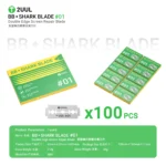 2UUL BB01 Shark No.01 Çift Kenarlı Ekran Tamir Bıçağı (100 Adet) - Görsel 6