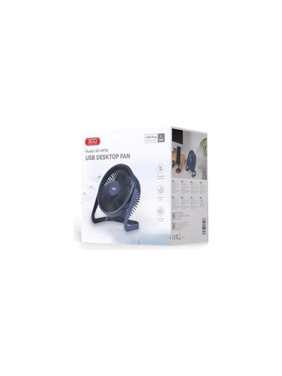 MF92 USB Masaüstü Fan – Büyük Boy Taşınabilir Kişisel Soğutucu, 3 Hız Ayarlı