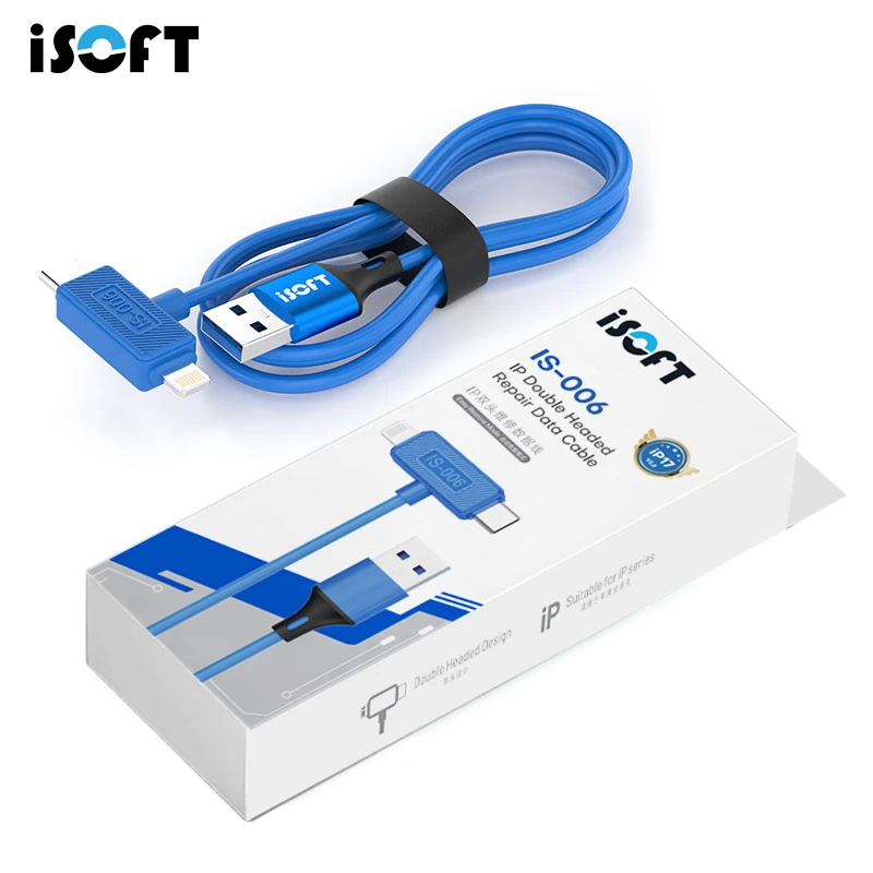 ISOFT IS-006 Çift Arayüzlü Veri Kurtarma Kablosu, iPhone 17 Serisi / iPad Yazılım Yükleme ve Veri Aktarımı için