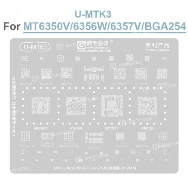 Amaoe U-MTK3 BGA Entegre Kalıbı