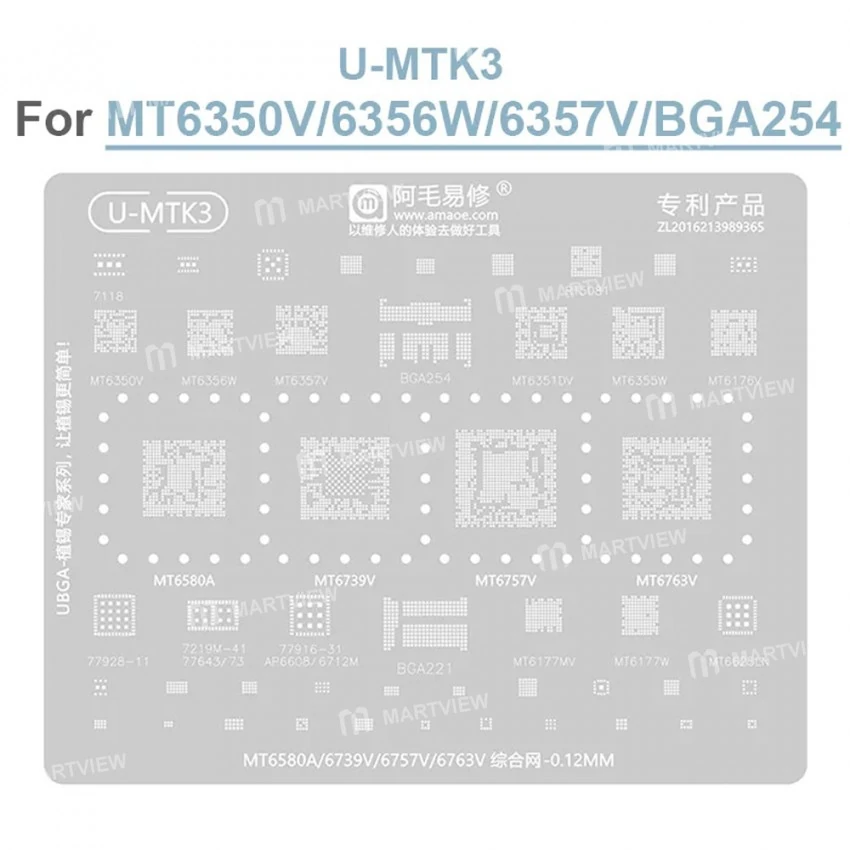 Amaoe U-MTK3 BGA Entegre Kalıbı