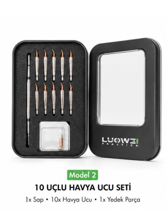 LUOWEİ C210 HAVYA UCU YAMUK SİVRİ ( 10 UÇ 1 SAP )
