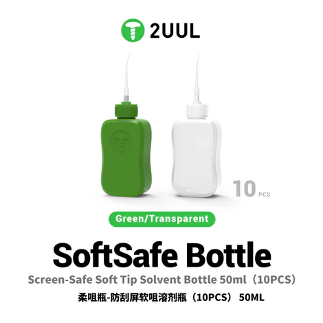 2UUL Ekran Korumalı Yumuşak Uçlu Solvent Şişesi 50ml ( 2 Adet Fiyatıdır )