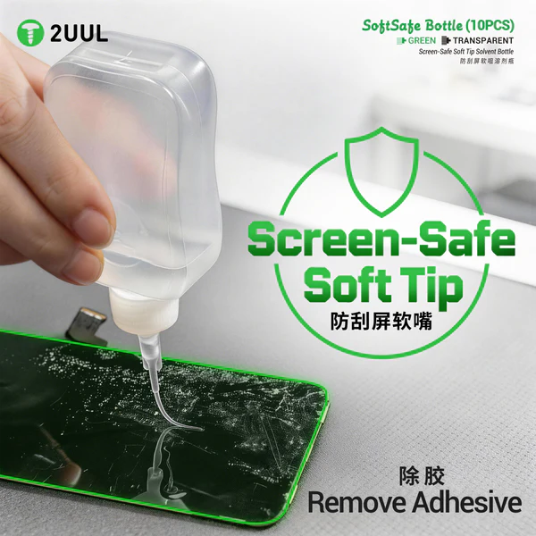 2UUL Ekran Korumalı Yumuşak Uçlu Solvent Şişesi 50ml ( 2 Adet Fiyatıdır )