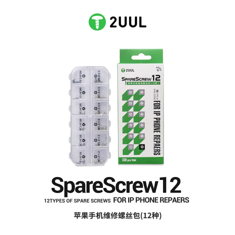 2UUL SC22 Yedek Vida 12 Çeşit iPhone Tamir Vidası (330 Adet/Paket)