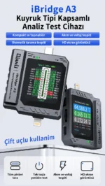 Qianli iBridge A3 Lightning ve Type-C Arayüz Cihazları için Kapsamlı Analiz Test Cihazı