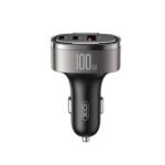 CC61 100W USB-C (TYPE-C) | Lightning | USB-A 3 Çıkışlı Voltaj Gösterge Ekranlı Araç içi Şarj Aleti Adaptör