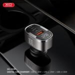 CC61 100W USB-C (TYPE-C) | Lightning | USB-A 3 Çıkışlı Voltaj Gösterge Ekranlı Araç içi Şarj Aleti Adaptör - Görsel 2