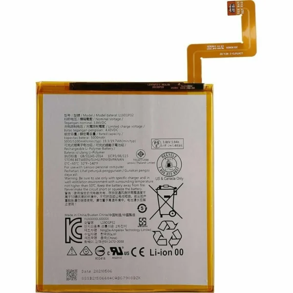Lenovo Tab M10 TB-X306F Batarya Pil