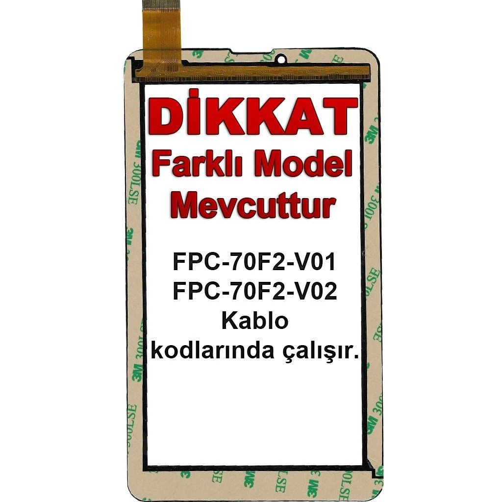 FPC-70F2-V01 Kablo Kodlu Dokunmatik Siyah