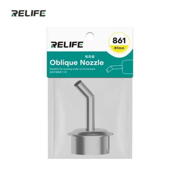 Relife 861 5MM 45° Eğik Isı Hava Tabancası Nozulu (Başlık) 861 / 856AE / 712 / 713 / TR1300 / TR1 için